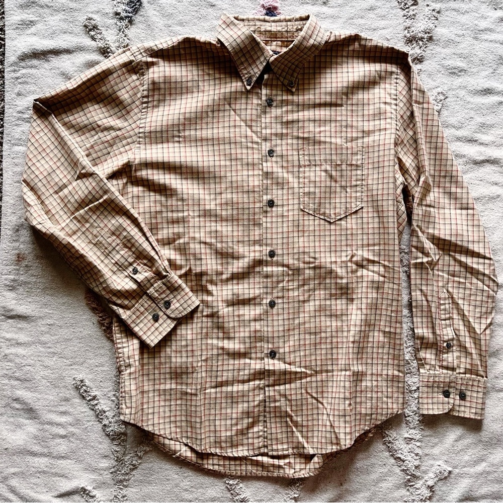 Dockers Western Rockabilly Plaid Button Down Shirt mens medium M